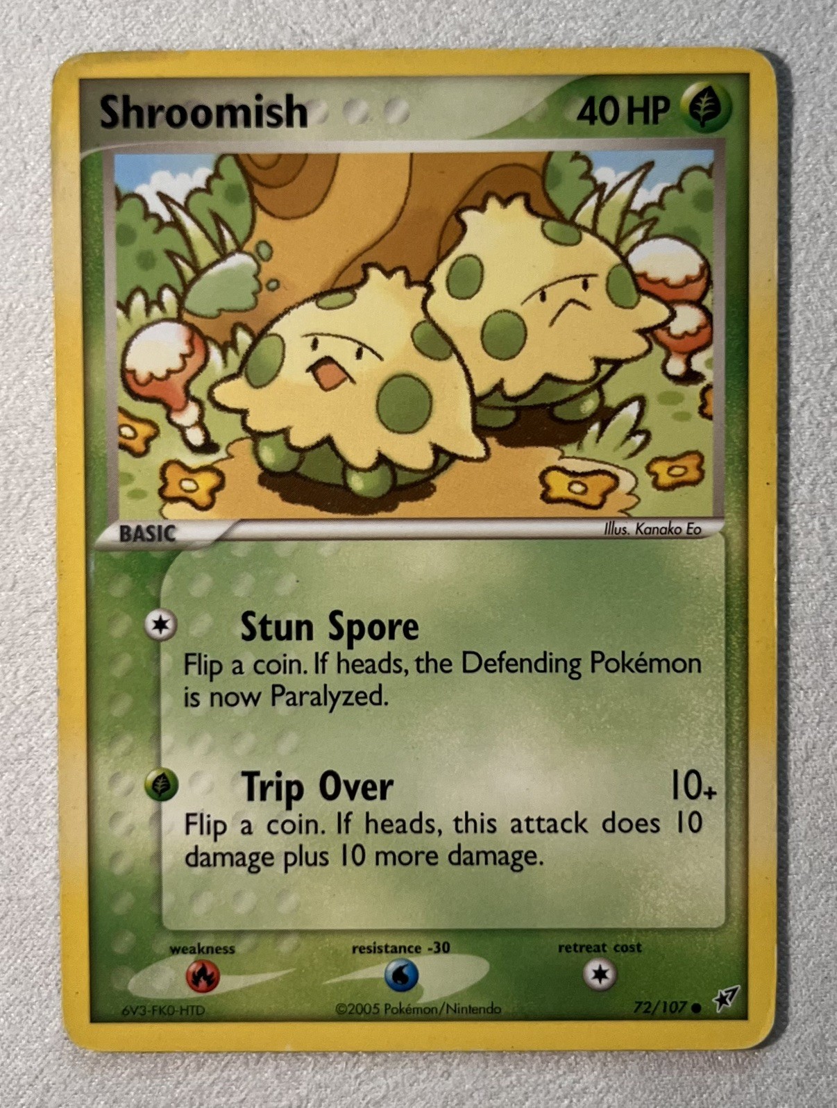 Pokemon Card Shroomish 72/107 Deoxys Common