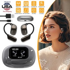 AI Translation Earbuds 144 Languages LCD Touch Screen 8H Battery US