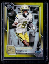 2025 Bowman University Chrome #23 Malik Rutherford Yellow Refractor #/350