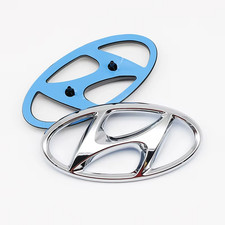 Brand New HYUNDAI GRILLE BADGE Front Emblem 145mm x 72mm Self Adhesive