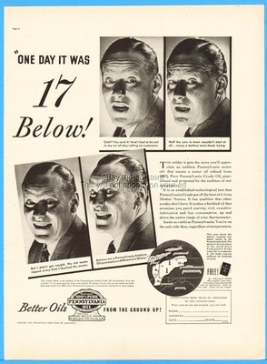 1937 Pennsylvania Grade Crude Oil Association Oil City PA Field Map 17 Below Ad