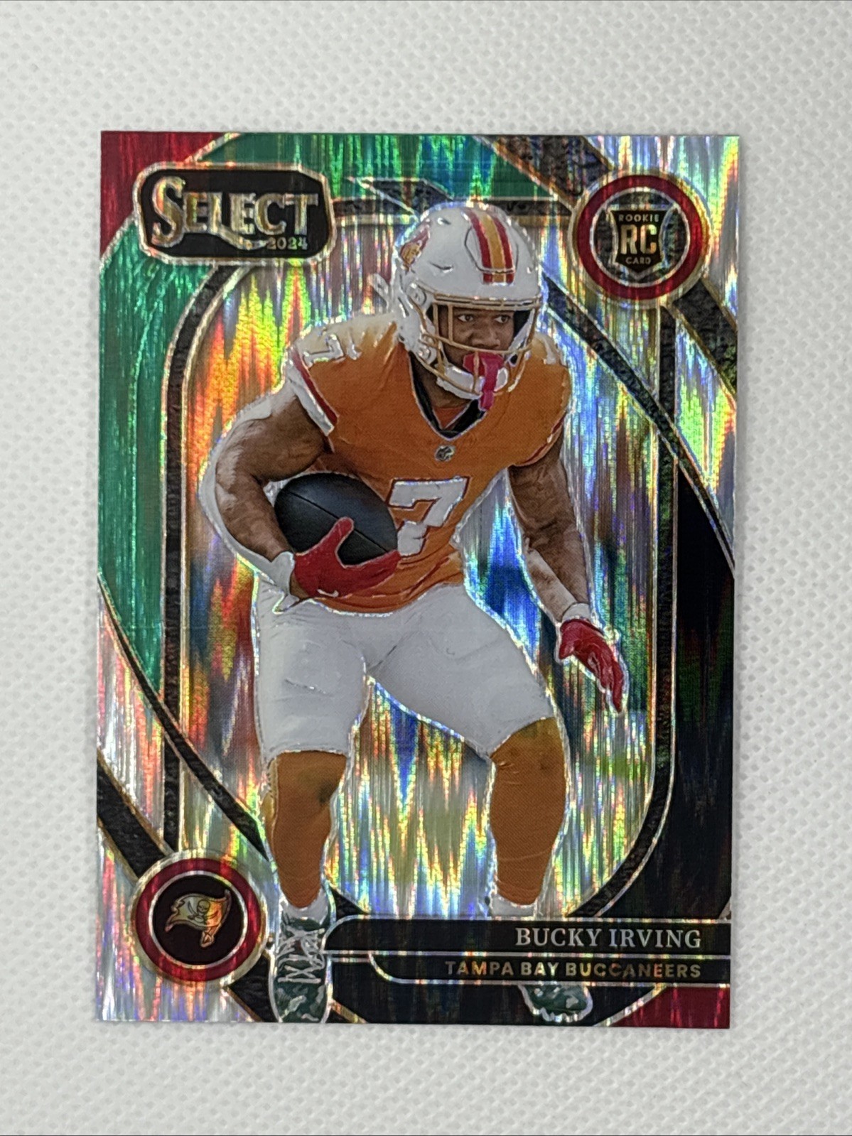 2024 Panini Select - Club Level Bucky Irving #239 Black & Green Shock Prizm (RC)