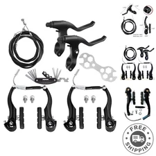 Complete MTB V-Brake System with Front/Rear Components & Adjustable Tension