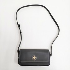 agnes b. Leather RAS25-05 Shoulder Bag black 6-0219G♪