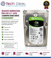 Seagate BarraCuda Pro 6TB 3.5" SATA HDD 7200RPM 256MB Cache ST6000DM004
