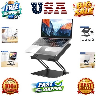 LS10 Laptop Stand for Desk, Ergonomic Adjustable Notebook Tablet Stand, Folda...