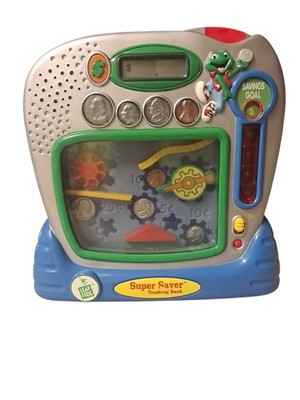 Vintage Leap Frog Super Saver Teaching Bank Toy Counts Money.  See Discription