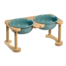 Elevated Ceramic Dog Bowls, Raised Dog Bowl with Anti-Slip Stand, Pet Feeding...