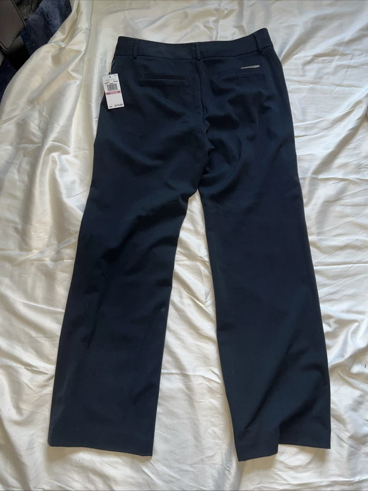 MICHAEL KORS WIDE LEG TROUSER PANTS NEW NAVY SIZE 10 - Image 4 of 4