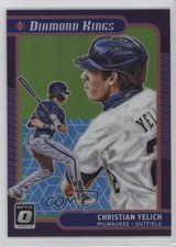 2021 Panini Donruss Optic Diamond Kings Lime Green Prizm Christian Yelich 0qo7