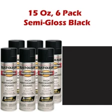 Rust-Oleum Professional High Performance Enamel Spray Paint, Semi-Gloss Black