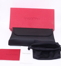 VALENTINO AUTHENTIC EYEGLASSES SUNGLASSES FOLD OVER BLACK LEATHER POUCH BOX