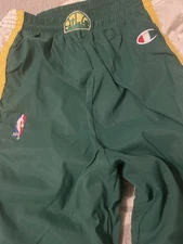 NBA Seattle Supersonics warmup track pants Champion kemp payton jersey sonics