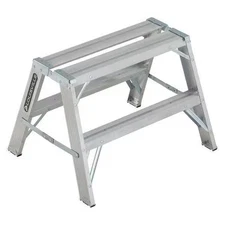 Louisville L-2032-02 Sawhorse Ladder, Aluminum, 33-1/4" W, 25" H
