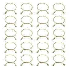 20Pcs 33mm ID 36.5mm OD Fuel Line Hose Clips Spring Clips Clamps Gold