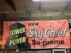 Sky Chief Texaco Vintage Banner Tower Of Power