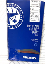 Birkenstock L 9 M 7 Black Sport The Blue Footbed Insole Orthotic Arch Support