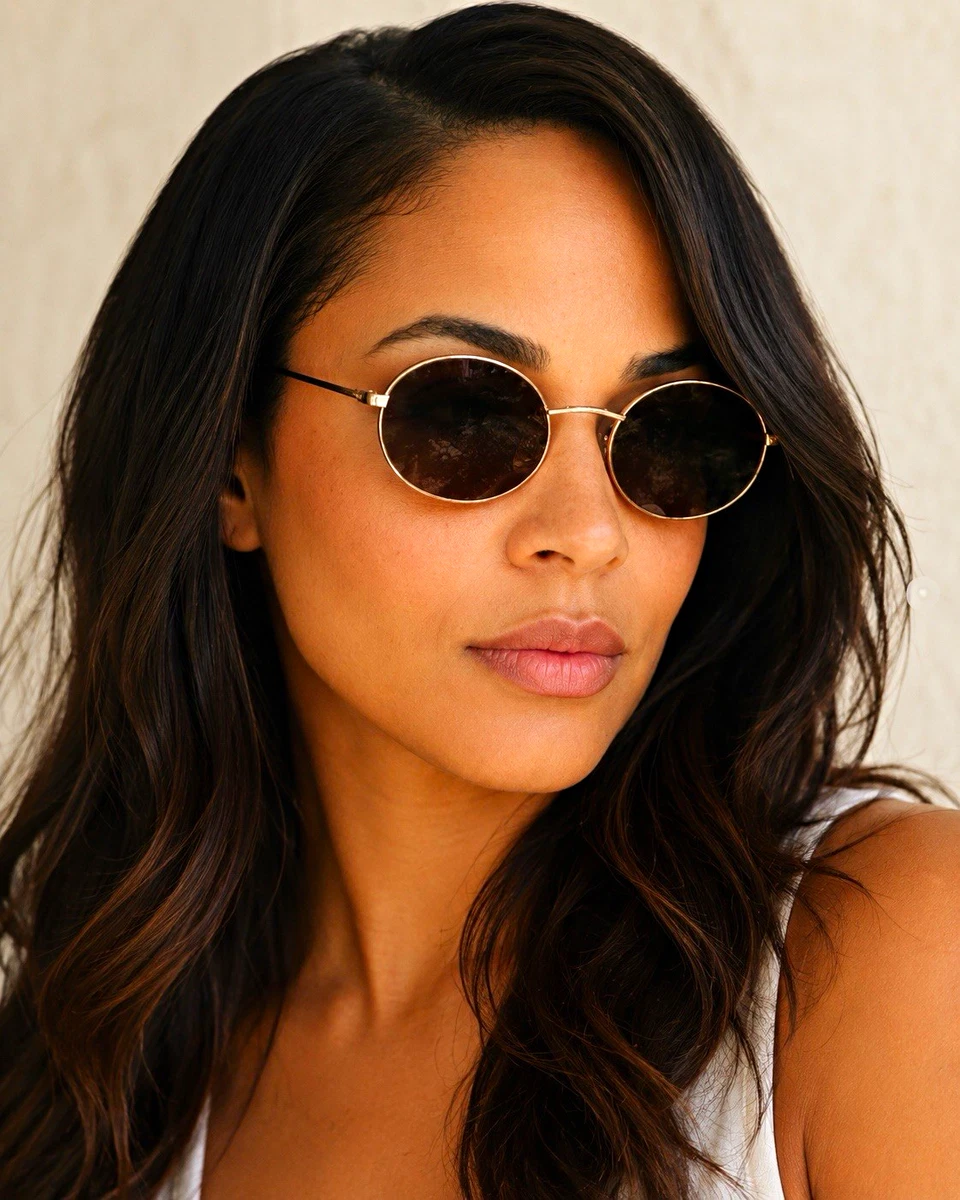 Versace Gold Oval Sunglasses for Women for sale | eBay display picture 1
