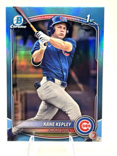 2025 1st BOWMAN DRAFT CHROME #BDC-200 Kane Kepley SKY Blue REFRACTOR Cubs