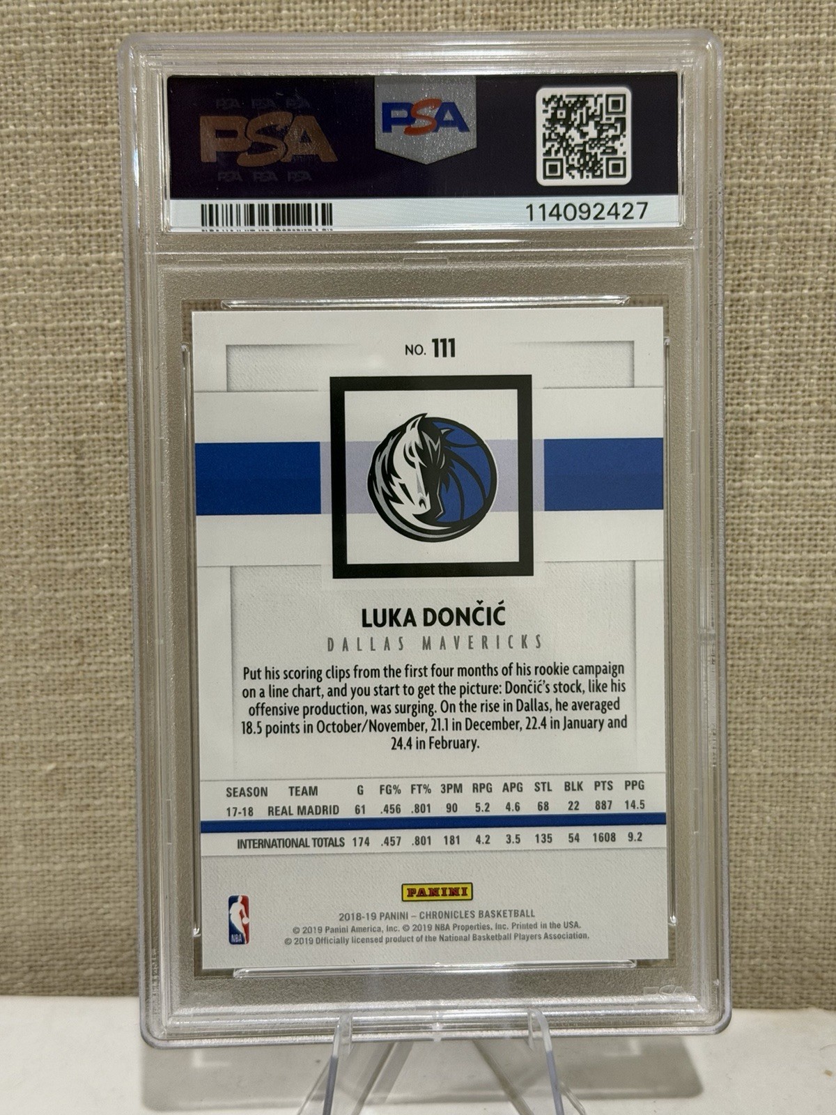 2018-19 Panini Chronicles - Panini Luka Dončić #111 (RC) view 2
