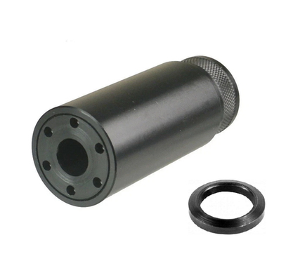#ad 5.56 .223 Compact Linear Barrel Extension Tube Comp Muzzle Brake Aluminum 1 2x28 $39.99
