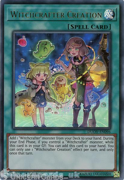 DUOV-EN096 Witchcrafter Creation Ultra Rare 1st Edition Mint YuGiOh Card