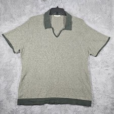 Marine Layer Liam Sweater Polo Shirt Mens XX Large Blue/Grey Knit Wool Blend
