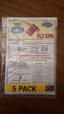train control system TCS 1002 HO & N FL2 5er Pack DCC Decoder Funktionen (5 Decoder)