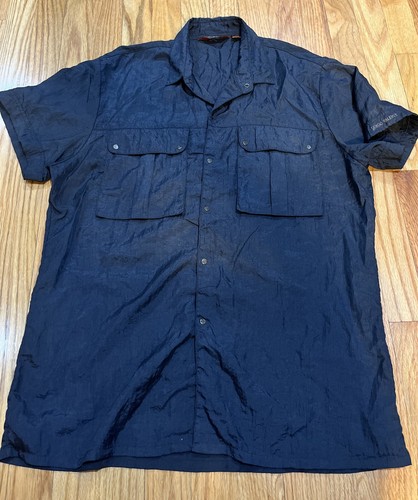 Vintage 1980’s Men’s Sergio Valente Black Nylon Shirt Size M