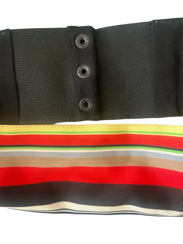 Cinto elástico feminino bloco multicolorido DVF - Imagem 2 de 4