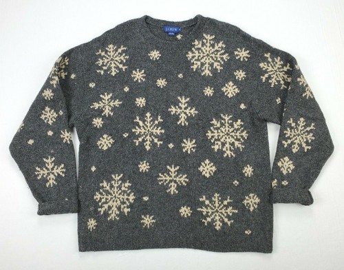 Wool Nordic Snowflakes Christmas Gray 