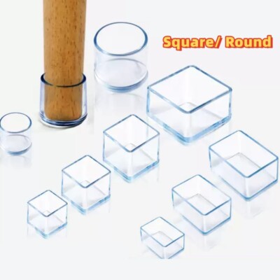 Chair Leg Floor Protector 5~30pcs Table Chair End Cap Anti-Slip Silicone Sleeves