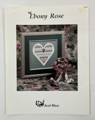 Just Nan 1995 ''Ebony Rose'' Cross Stitch Chart Pattern JN031