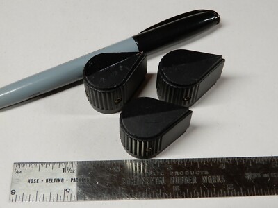 Raytheon Set of 3 Pointer Knobs MS91528-2K2B 0.9 Dia 1'' Long 2 Screws NOS