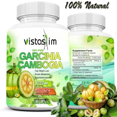 GARCINIA CAMBOGIA HCA 95% 3000mg Daily Weight Loss Diet (1-Month Support)