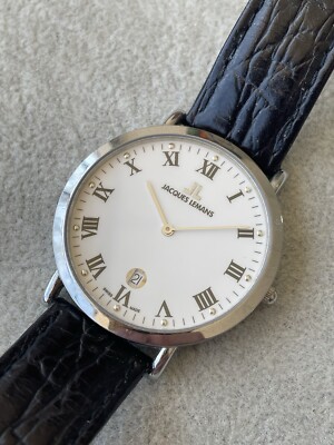 Jacques Lemans Men s Dress Watch JL894 Quartz Stainless 36mm Sapphire Crystal