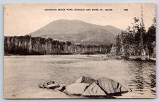 Postcard ME Mountain Brook Pond Kokadjo & Baker Mountain Maine AX17
