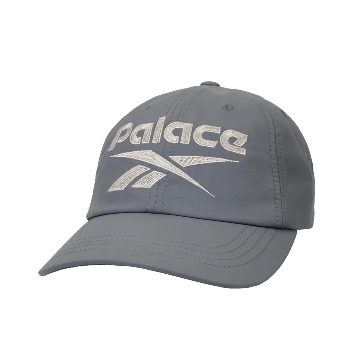 Palace / Reebok Shell 6 Panel Hat, Grey, New (summer 24) | eBay