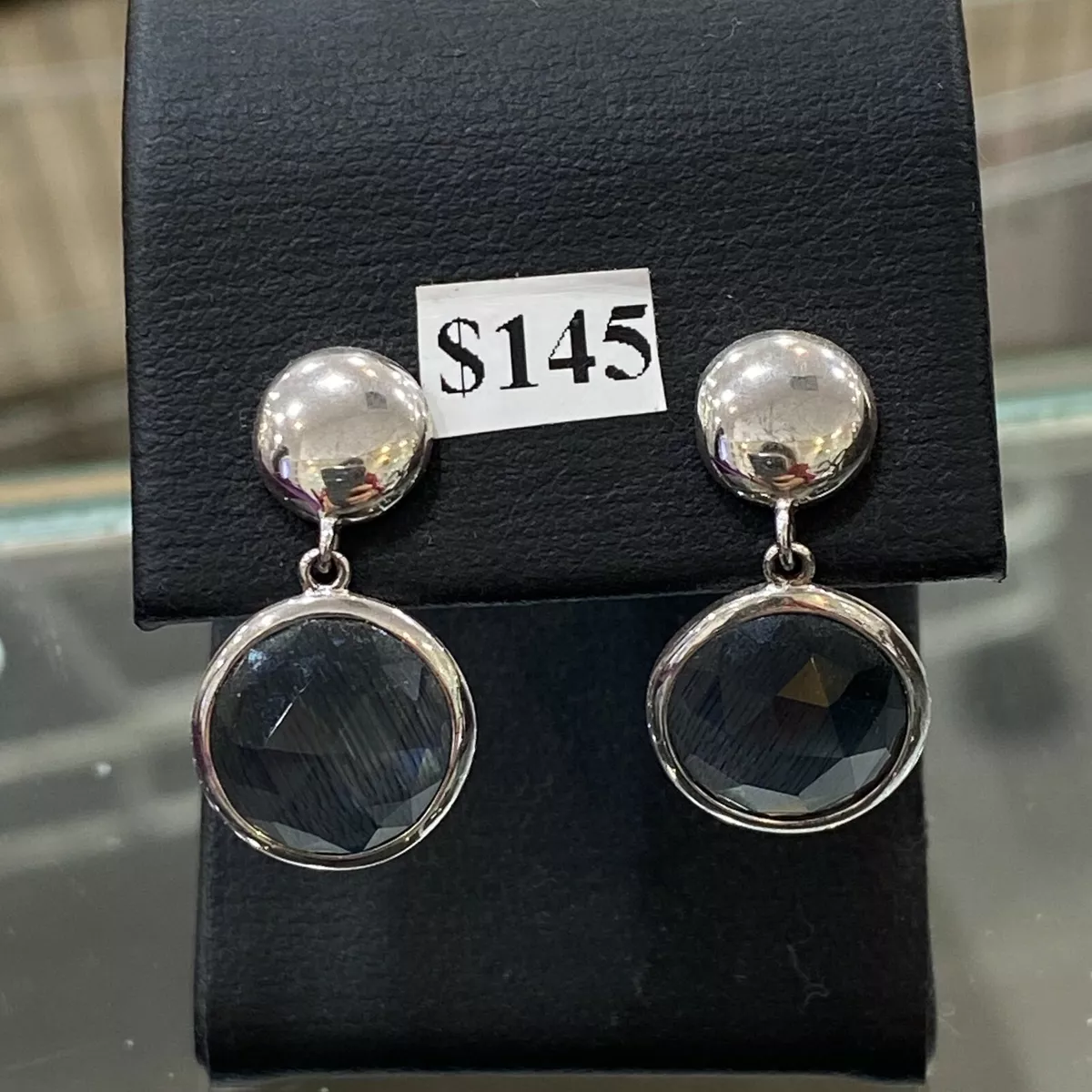 Grey cheap stone earrings