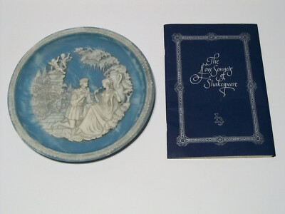 Collector Plate Love Sonnets Shakespeare Shall I Compare Thee Limited Edition