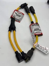 2-Pack Coleman Cable, Inc. 90228802, Generator 12/3 STW 20" Yellow TWIST-TO-LOCK