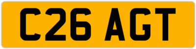 CRAIG GRAIGY CRAGGS OLD 3X3 PREFIX PRIVATE REGISTRATION CAR NUMBER PLATE C26 AGT