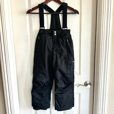 Weatherproof 32 Degrees XSmall 5/6 Black Ski Snow Bibs Pants