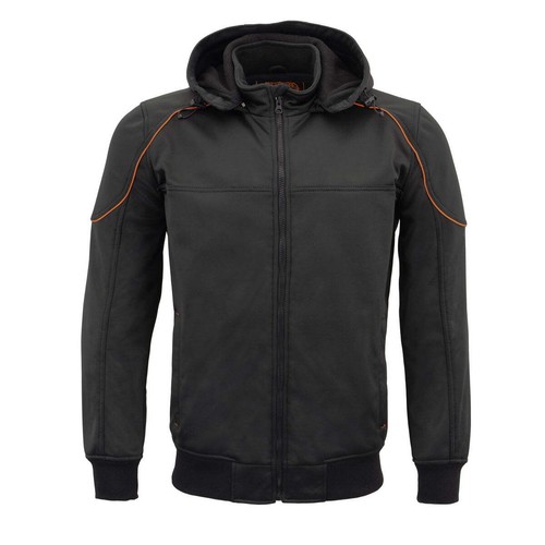 Milwaukee Leather 1764 Men's Black Soft Shell Armored Motorcycle Riding Jacket - Picture 9 of 9