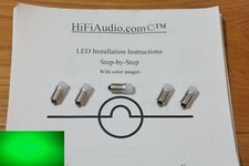 Mcintosh C26 PreAmplifier panel GREEN LED bulbs lights lamps kit instructions