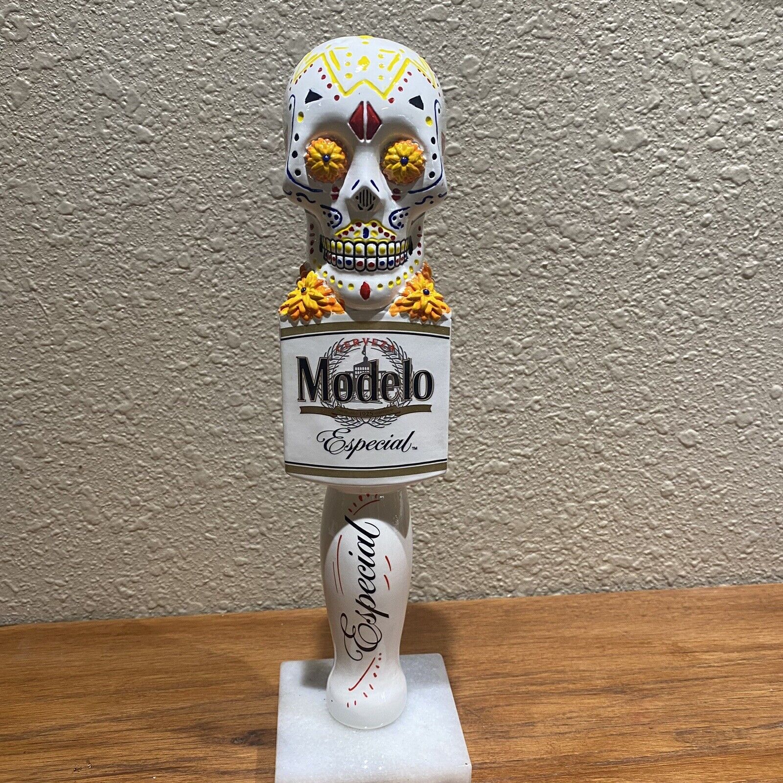 Modelo Especial Sugar Skull Beer Tap Handle New 10" New In Box, Day Of The Dead