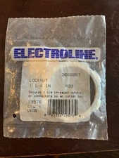 LOCKNUT 1 1/4" secure conduit/connector to outlet box NEW! Electroline 3066867