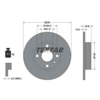 Textar 2X Bremsscheibe 92111003