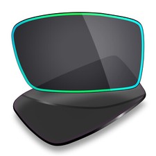 hdhut Anti-Scratch Polarized Lens for-Oakley Gascan Black and Green Edge