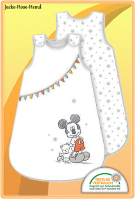 Schlafsack Disney Mickey Mouse Maus Babyschlafsack Gr. 90x45cm NEU